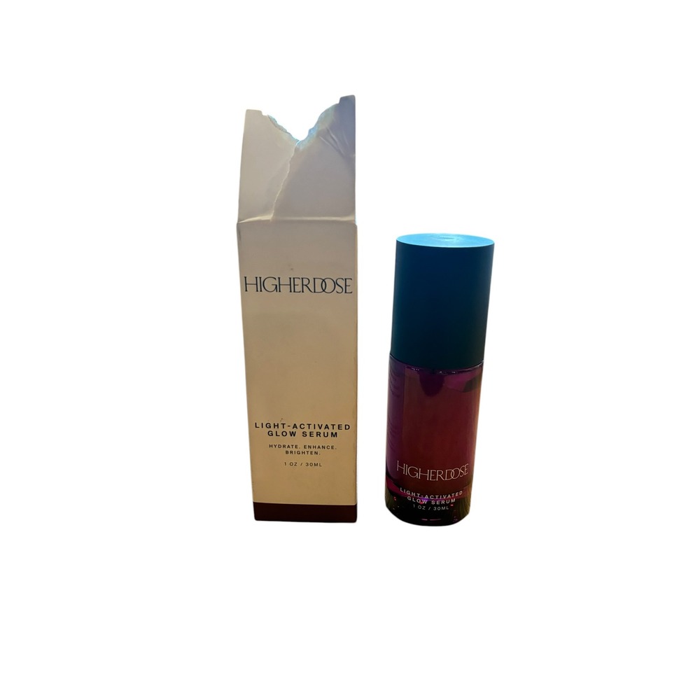 HigherDose Light Activated Glow Serum 1oz 30ml Copper Peptides‎ Hyaluronic Acid